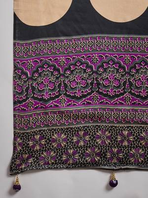Purple color Pre Pleated semi modal saree with unstitched designer blouse 2