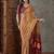 Yellow color ready to wear semi modal saree with unstitched designer blouse