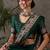 Green color ready to wear semi modal saree with unstitched designer blouse