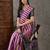 Purple color ready to wear semi modal saree with unstitched designer blouse