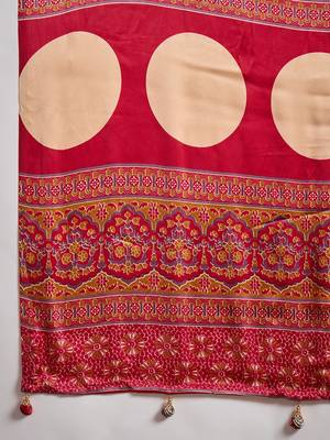 Yellow color Pre Pleated semi modal saree with unstitched designer blouse 2