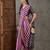 Purple color ready to wear semi modal saree with unstitched designer blouse