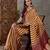Yellow color ready to wear semi modal saree with unstitched designer blouse