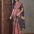 Wine color ready to wear semi modal saree with unstitched designer blouse