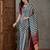Blue color ready to wear semi modal saree with unstitched designer blouse