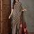 Black color ready to wear semi modal saree with unstitched designer blouse