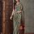 Green color ready to wear semi modal saree with unstitched designer blouse