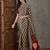 Black color ready to wear semi modal saree with unstitched designer blouse