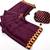 Wine color ready to wear semi modal saree with unstitched designer blouse
