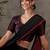 Black color ready to wear semi modal saree with unstitched designer blouse