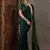 Green color Pre Pleated semi modal saree with unstitched designer blouse