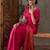 Pink color ready to wear semi modal saree with unstitched designer blouse