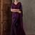 Purple color ready to wear semi modal saree with unstitched designer blouse