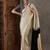Cream color ready to wear semi modal saree with unstitched designer blouse