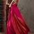 Pink color ready to wear semi modal saree with unstitched designer blouse