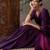 Purple color ready to wear semi modal saree with unstitched designer blouse