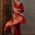 Red color ready to wear semi modal saree with unstitched designer blouse