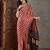 Red color ready to wear semi modal saree with unstitched designer blouse