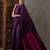 Purple color ready to wear semi modal saree with unstitched designer blouse