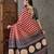 Red color ready to wear semi modal saree with unstitched designer blouse