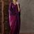 Purple color ready to wear semi modal saree with unstitched designer blouse