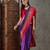 Purple color ready to wear semi modal saree with unstitched designer blouse