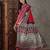 Red color ready to wear semi modal saree with unstitched designer blouse