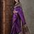 Brown color ready to wear semi modal saree with unstitched designer blouse