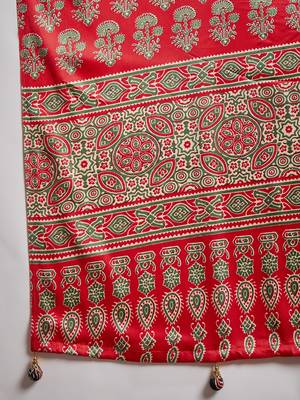Purple color Pre Stitched semi modal saree with unstitched designer blouse 2