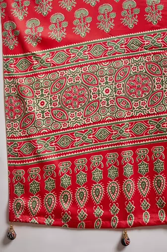 Purple color Pre Stitched semi modal saree with unstitched designer blouse