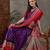 Purple color ready to wear semi modal saree with unstitched designer blouse
