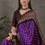 Brown color ready to wear semi modal saree with unstitched designer blouse