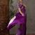 Purple color ready to wear semi modal saree with unstitched designer blouse