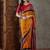 Yellow color ready to wear semi modal saree with unstitched designer blouse