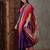 Purple color ready to wear semi modal saree with unstitched designer blouse