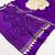 Purple color ready to wear semi modal saree with unstitched designer blouse