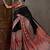 Salmon color ready to wear semi modal saree with unstitched designer blouse