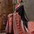 Salmon color ready to wear semi modal saree with unstitched designer blouse