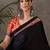 Salmon color ready to wear semi modal saree with unstitched designer blouse