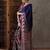 Blue color ready to wear semi modal saree with unstitched designer blouse