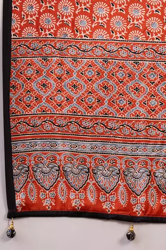 salmon ready to wear semi modal saree with designer blouse