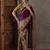 Wine color ready to wear semi modal saree with unstitched designer blouse