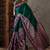Green color ready to wear semi modal saree with unstitched designer blouse