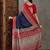 Blue color ready to wear semi modal saree with unstitched designer blouse