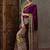 Wine color ready to wear semi modal saree with unstitched designer blouse