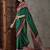 Green color ready to wear semi modal saree with unstitched designer blouse