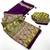 Wine color ready to wear semi modal saree with unstitched designer blouse