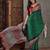 Green color ready to wear semi modal saree with unstitched designer blouse