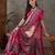 Cream color ready to wear semi modal saree with unstitched designer blouse