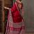 Red color ready to wear semi modal saree with unstitched designer blouse